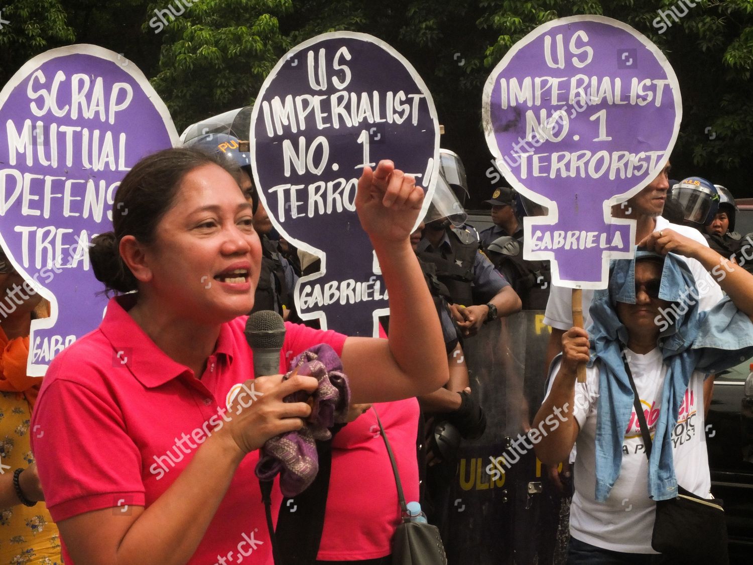 Party Representative Arlene Brosas Speaks Crowd Editorial Stock Photo ...