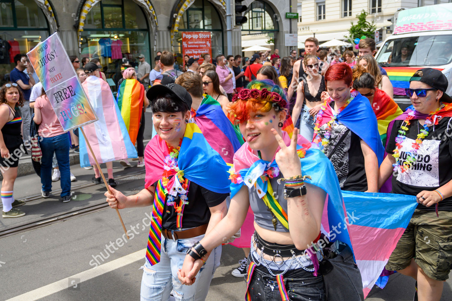 People Participate Gay Pride Parade Zurich Editorial Stock Photo