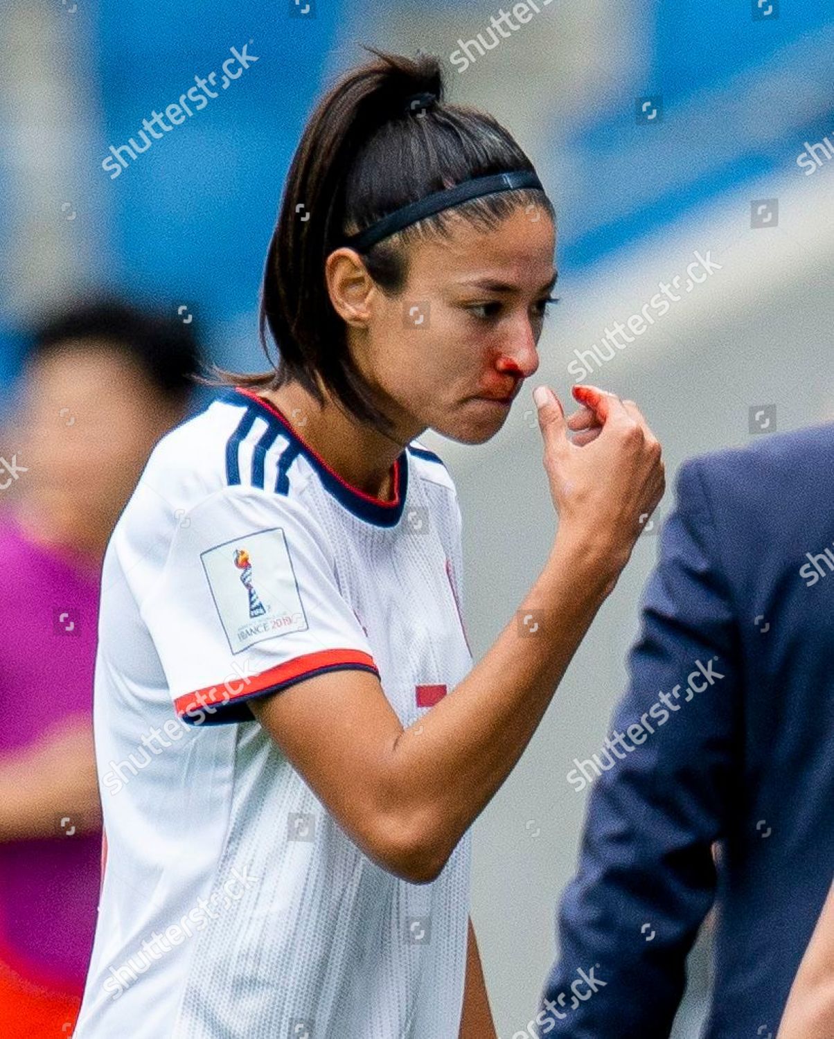 Spains Leila Ouahabi Leaves Field Bloodied Nose Editorial Stock Photo Stock Image Shutterstock