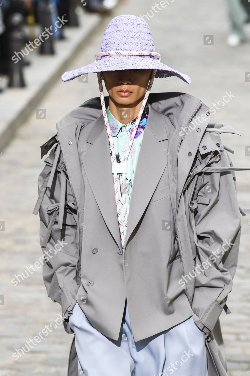 A model at Louis Vuitton's men's show during Paris Fashion Week Men's