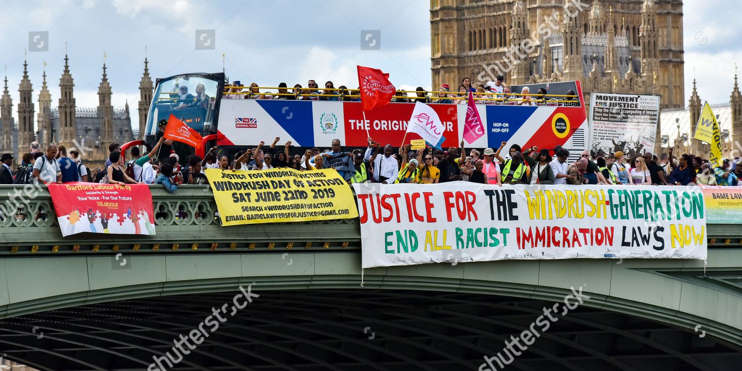 Justice Windrush Hold Windrush Day Action Marching Editorial Stock