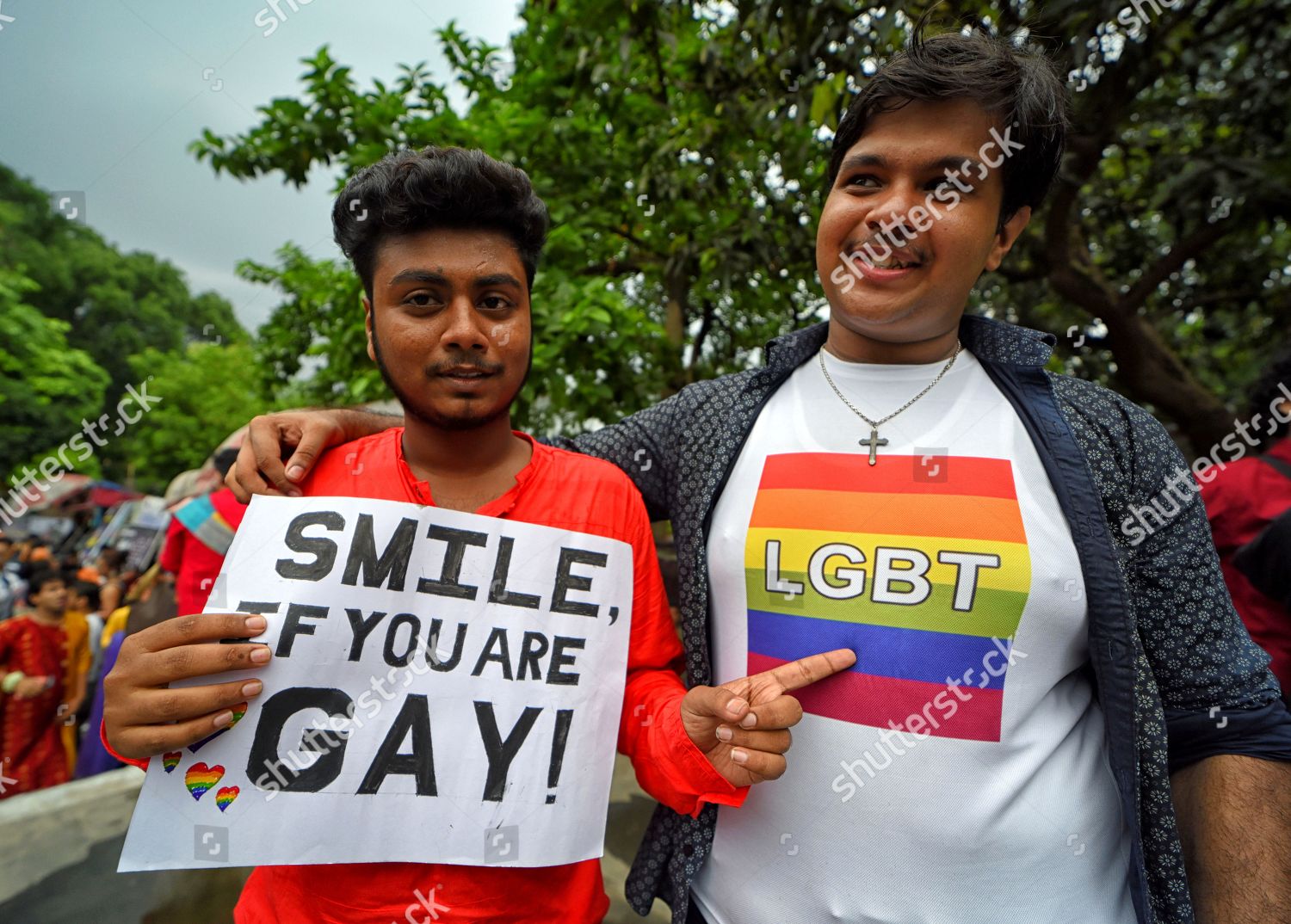 Two Proud Gay Member Lgbt Community: редакционная стоковая фотография —  стоковое изображение | Shutterstock