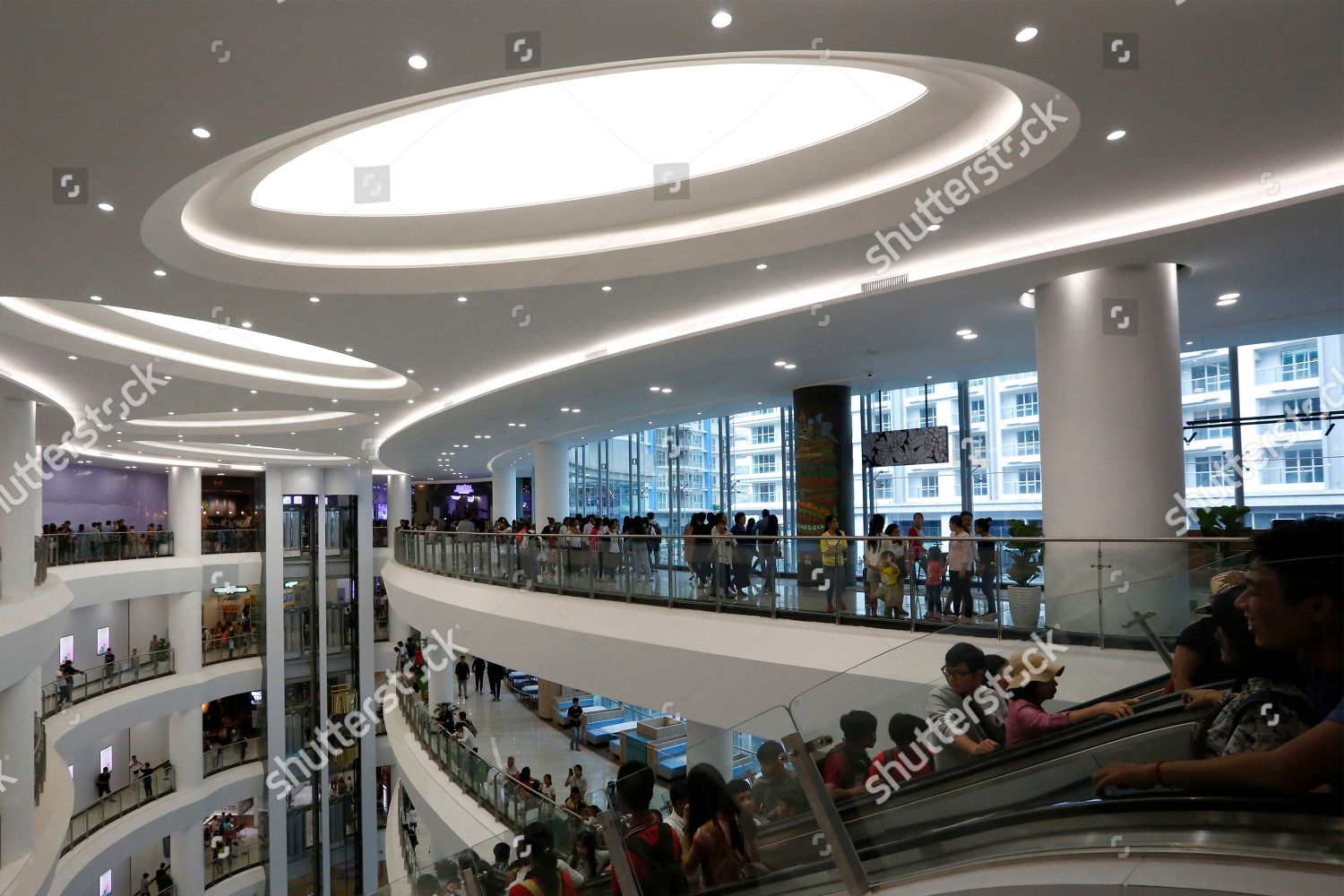 Visitors Stream Into Olympia Mall Near Olympic Editorial Stock