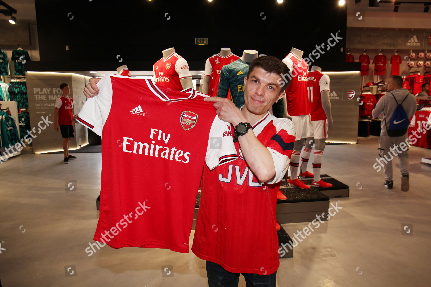 Arsenal Fan Holds New Arsenal Home Shirt Editorial Stock Photo Stock Image Shutterstock