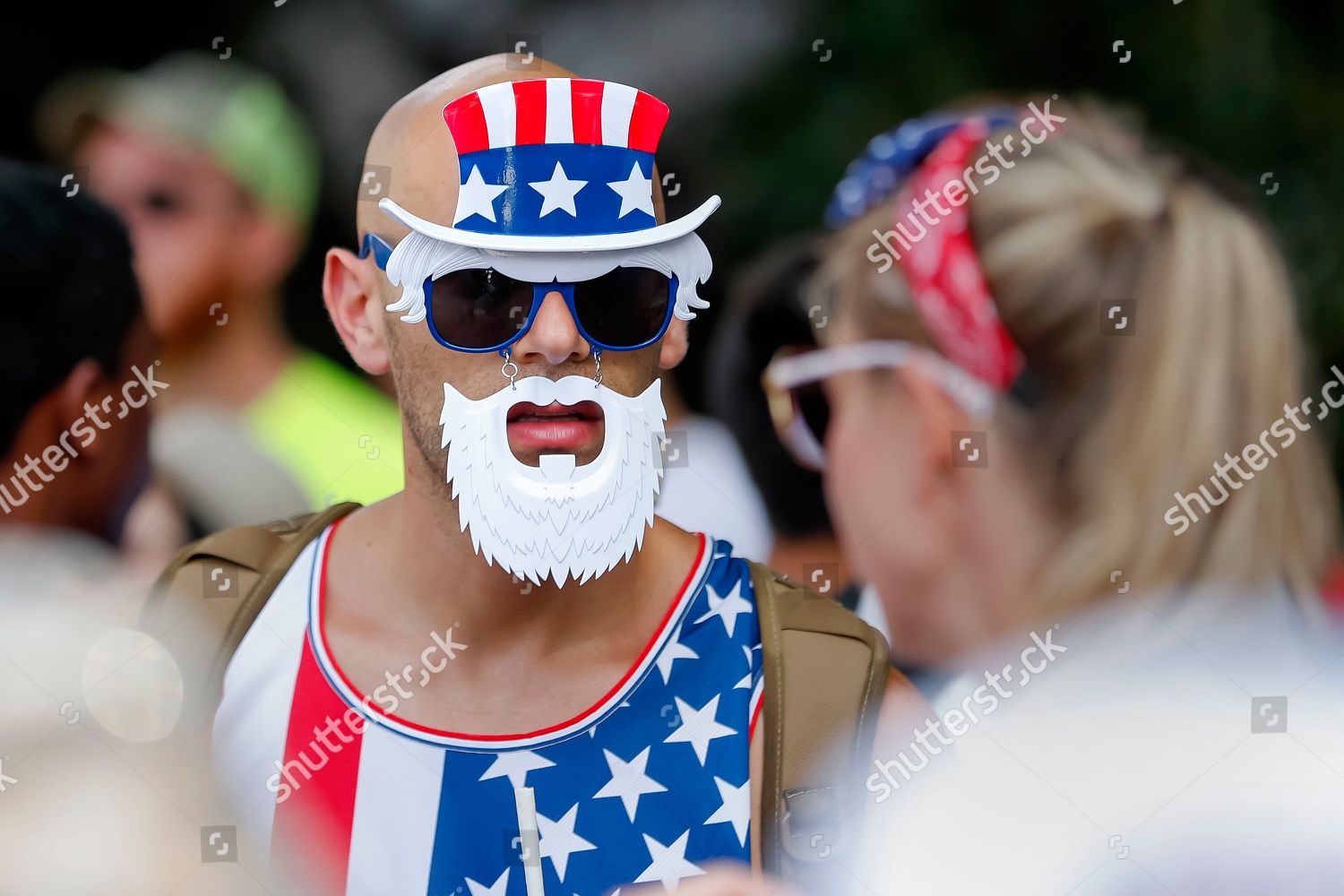 Man Uncle Sam Mask Joins Others Editorial Stock Photo Stock Image Shutterstock