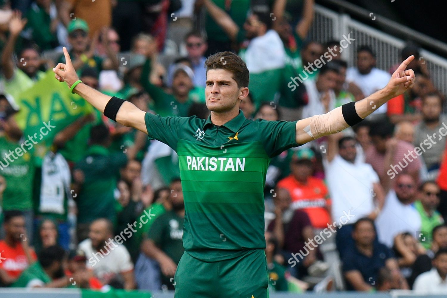 Wicket Shaheen Afridi Pakistan Celebrates Taking Editorial Stock Photo