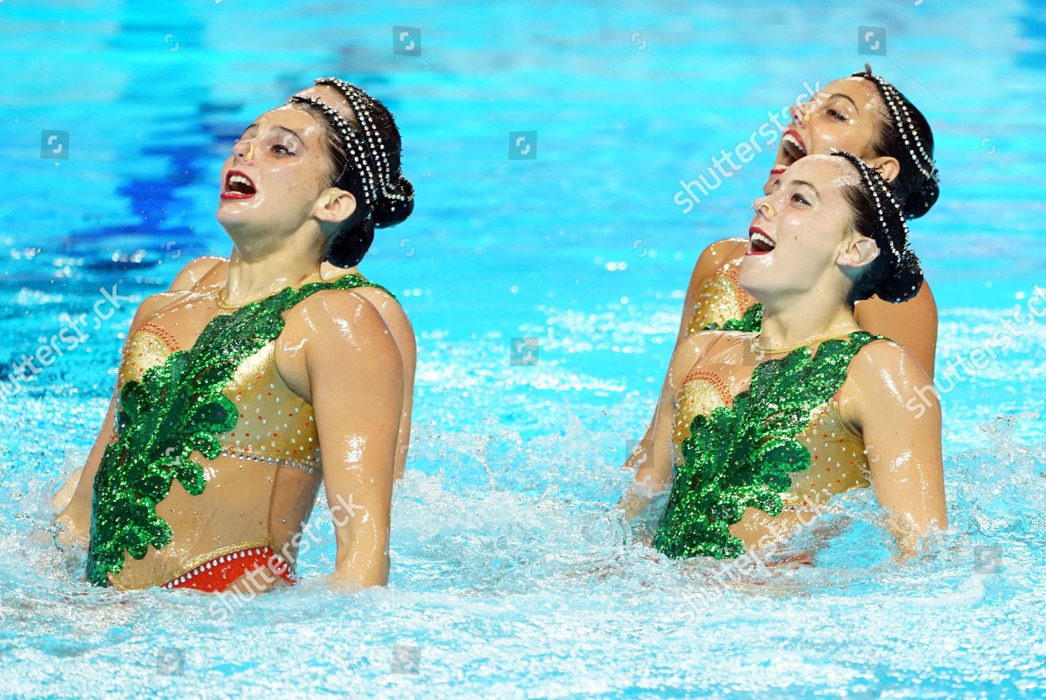 Team Spain Artistic Swimming Team Technical Editorial Stock Photo