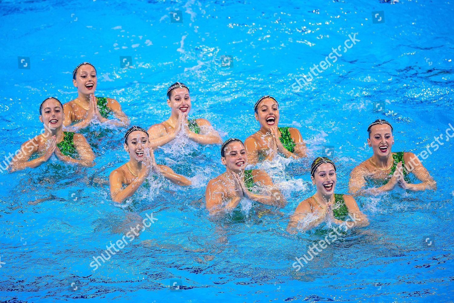 Team Spain Artistic Swimming Team Technical Editorial Stock Photo