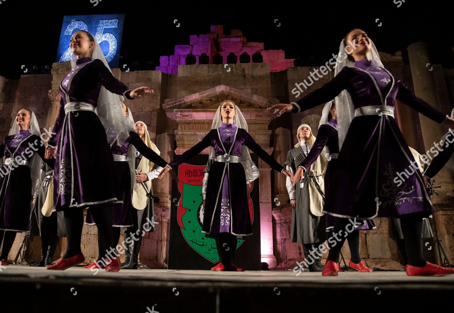 Circassian Dancers Aljeel Aljadeed Club New Editorial Stock Photo