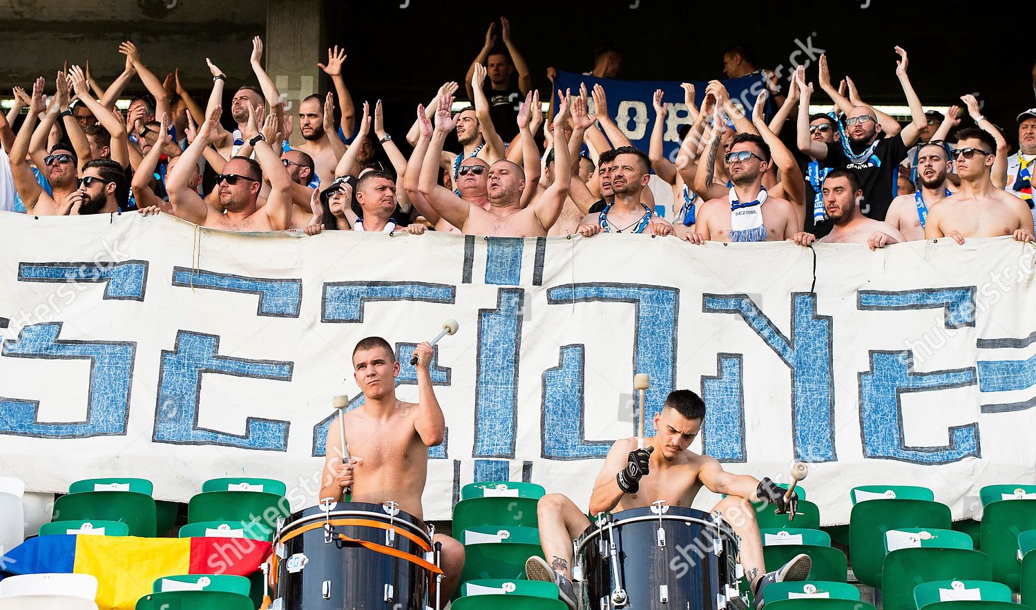 Fans Universitatea Craiova Cheer During Uefa Europa Editorial Stock Photo Stock Image Shutterstock