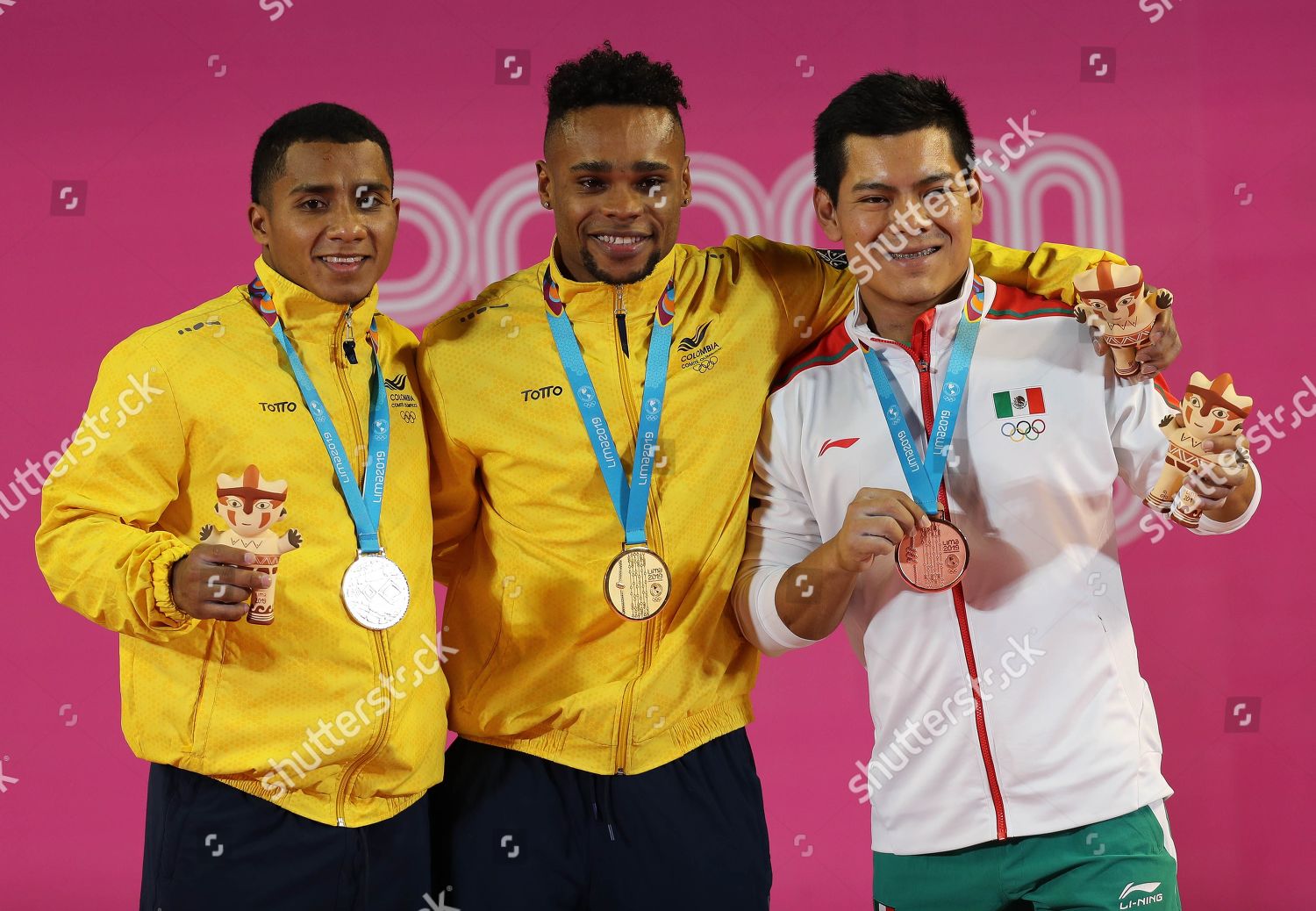 Colombian Athletes Francisco Mosquera C Gold Editorial Stock Photo