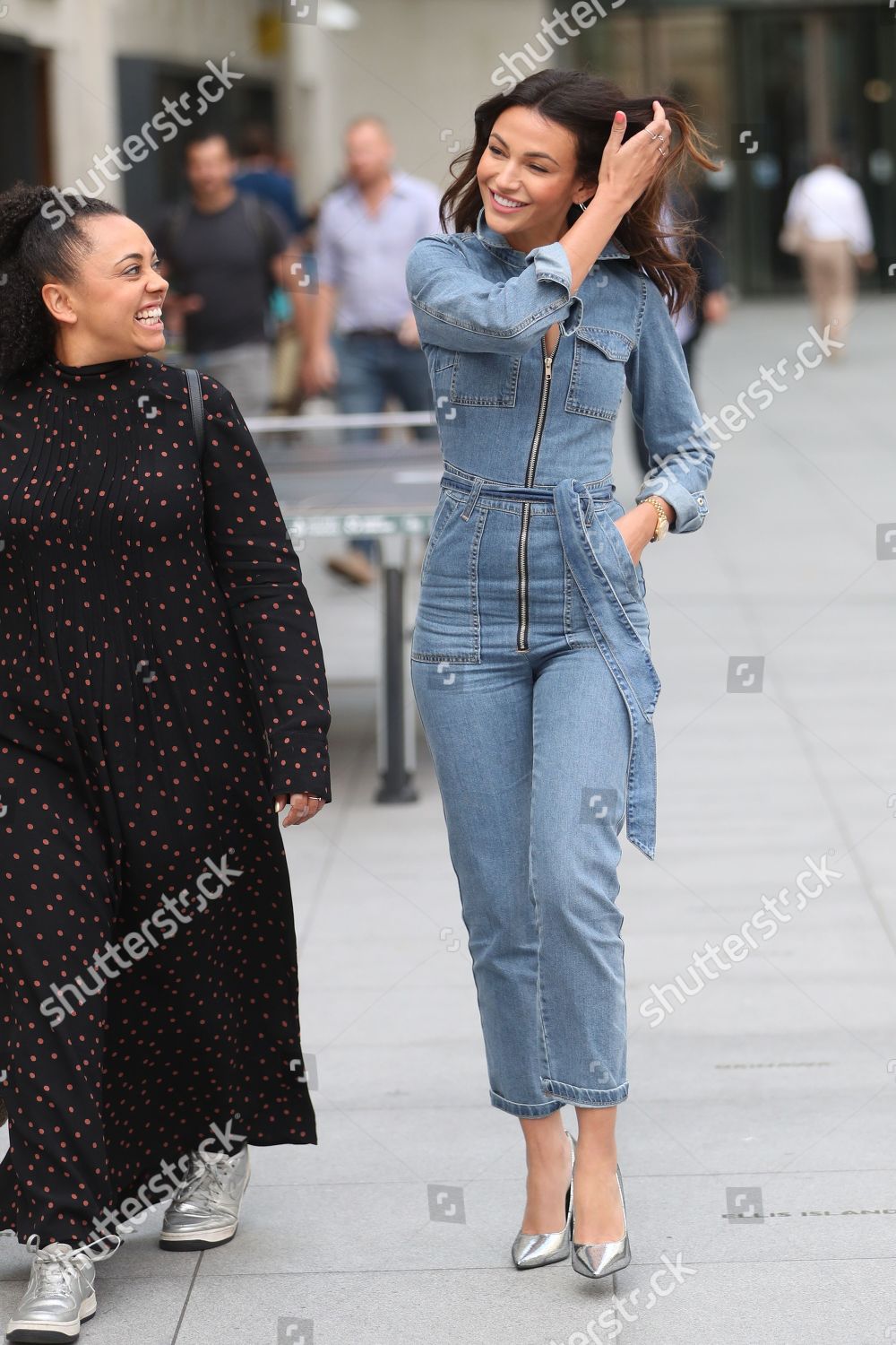 michelle keegan denim jumpsuit