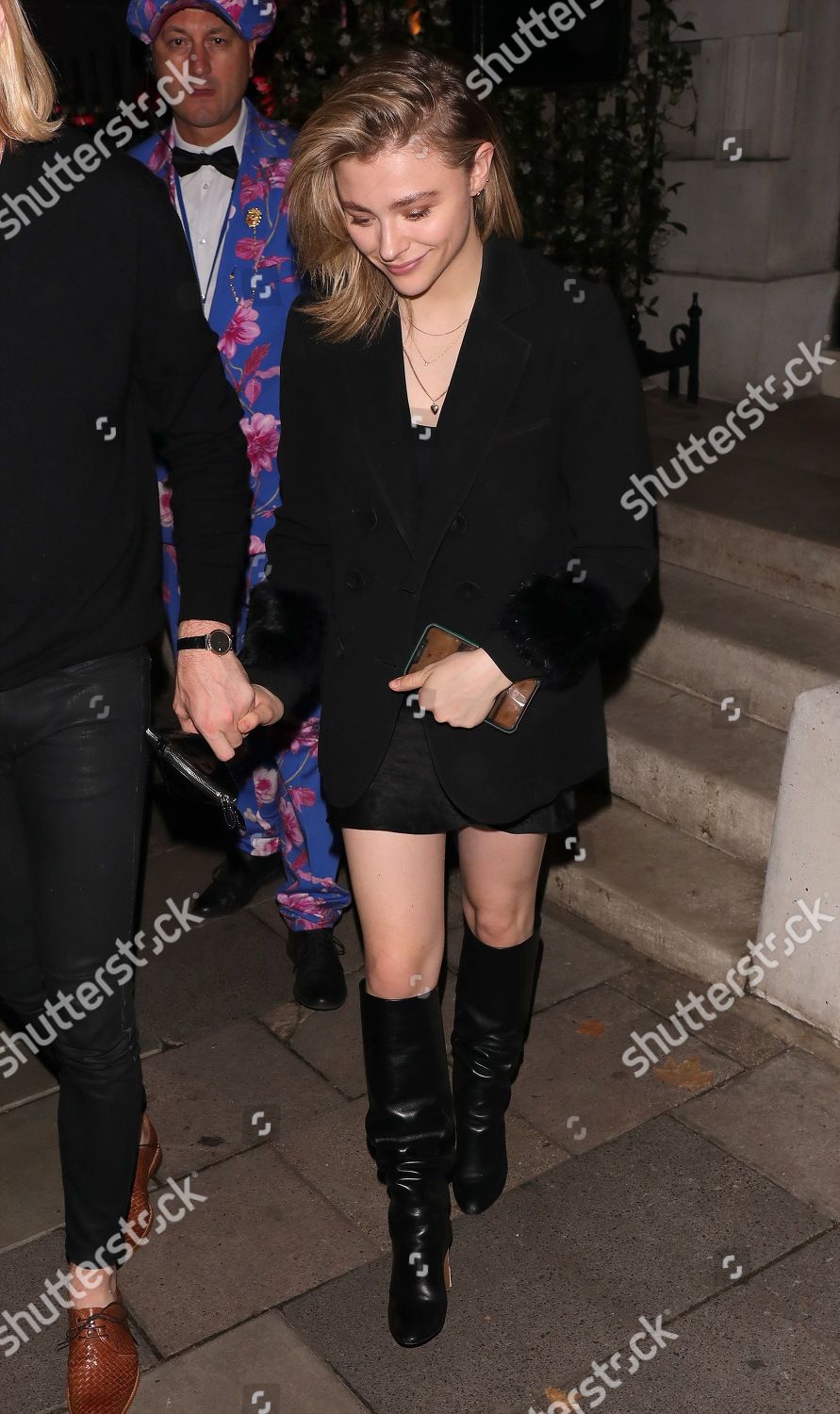 Chloe Moretz Seen Leaving Annabels Mayfair Editorial Stock Photo