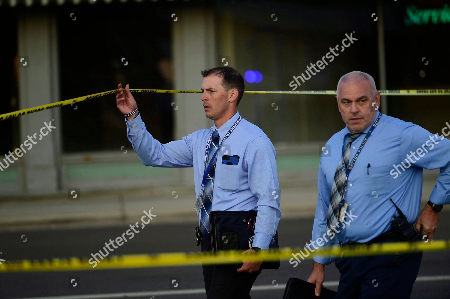 Police Officers Crime Scene Dayton Ohio Editorial Stock Photo - Stock