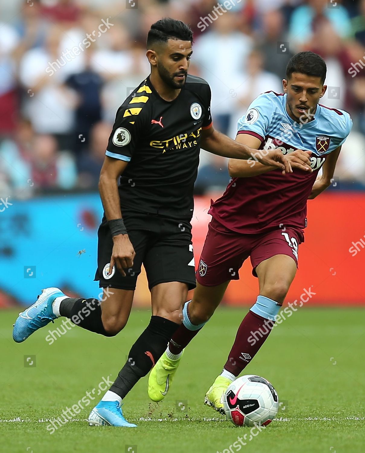 Riyad Mahrez Manchester City Pablo Fornals West Editorial Stock Photo Stock Image Shutterstock