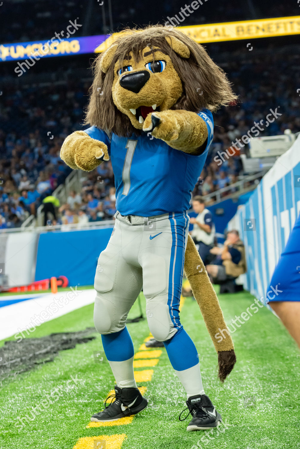 Detroit Lions Mascot Roary Wears Detroit Editorial Stock Photo - Stock  Image