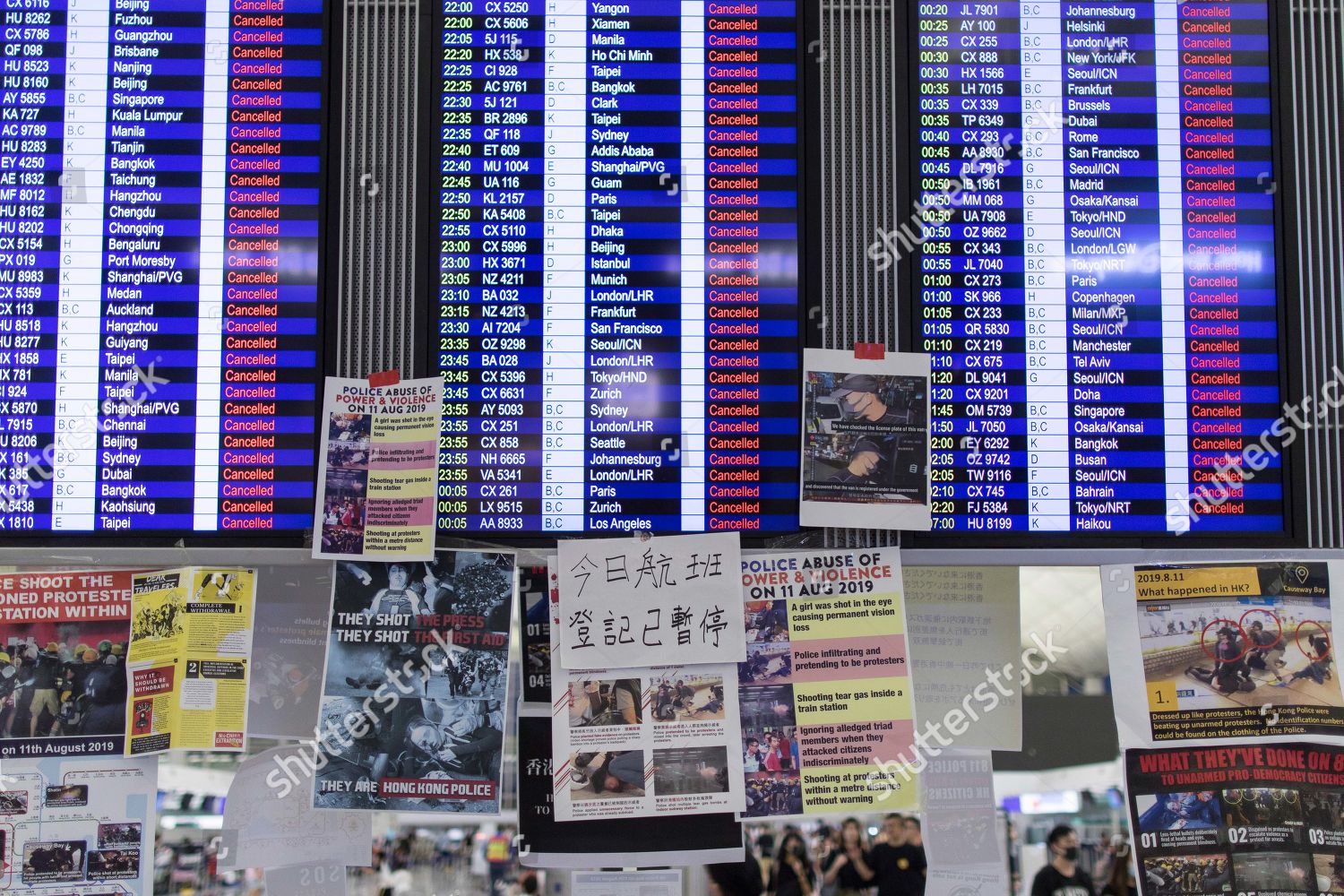 Thousands Protesters Occupy Hong Kong International Airport Editorial Stock Photo Stock Image Shutterstock