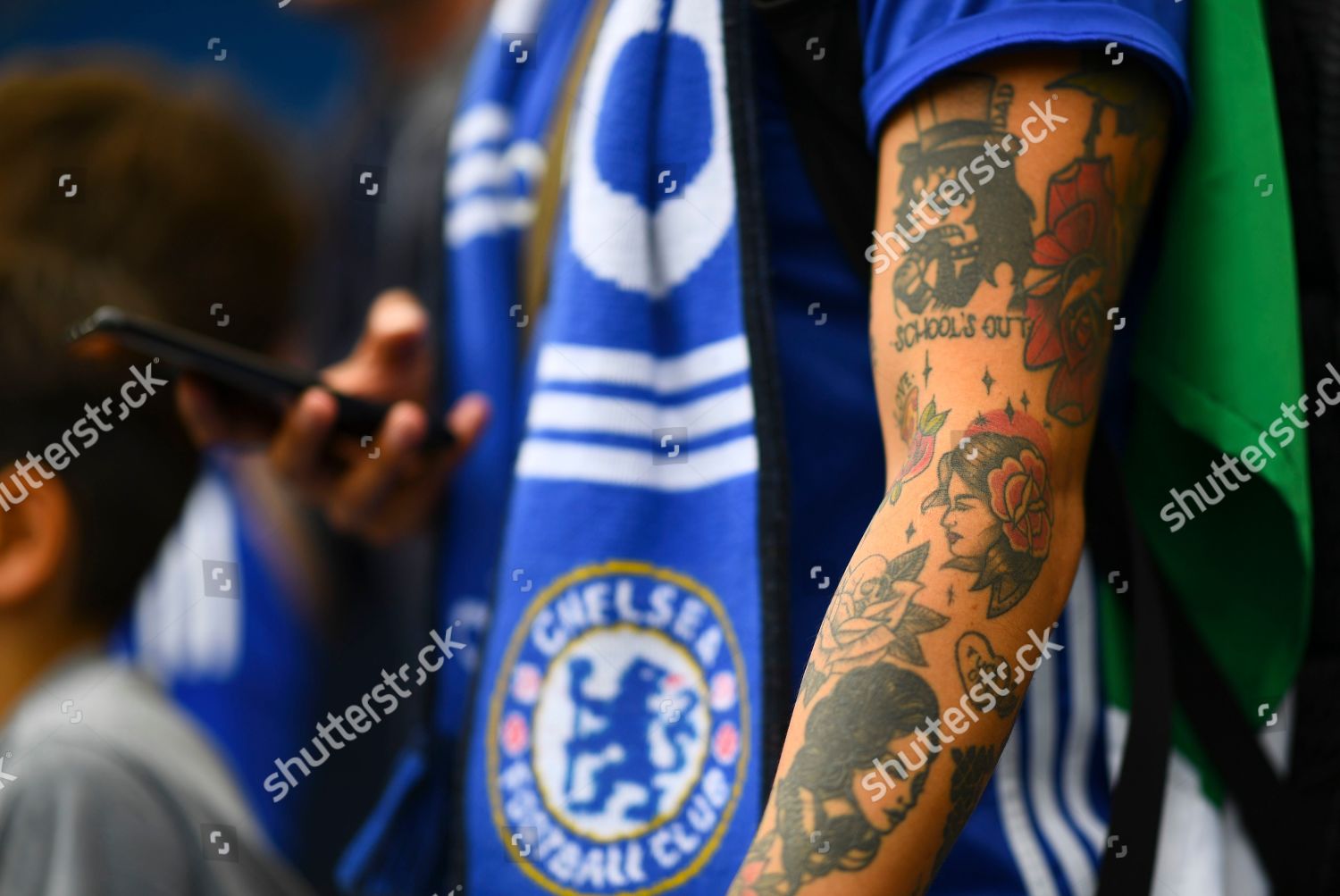 Tattoos On Arm Chelsea Fan Editorial Stock Photo - Stock Image |  Shutterstock