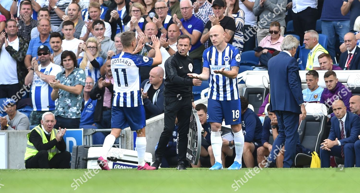 Aaron Mooy Brighton Comes On Leandro Trossard Editorial Stock Photo Stock Image Shutterstock