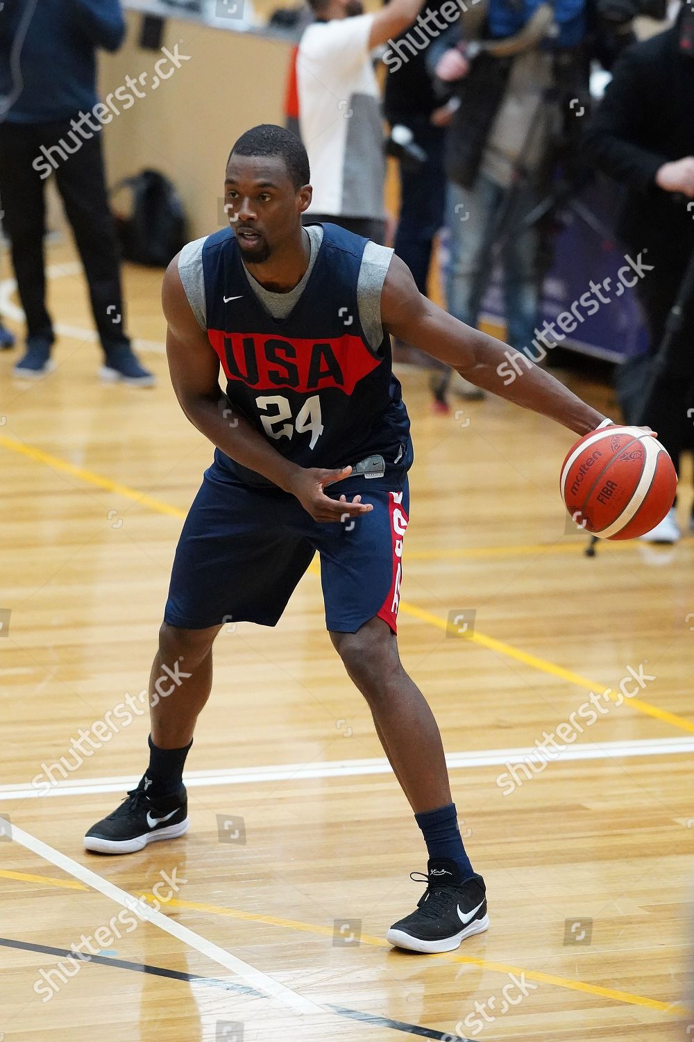 Team Usa Player Harrison Barnes L Action Editorial Stock Photo