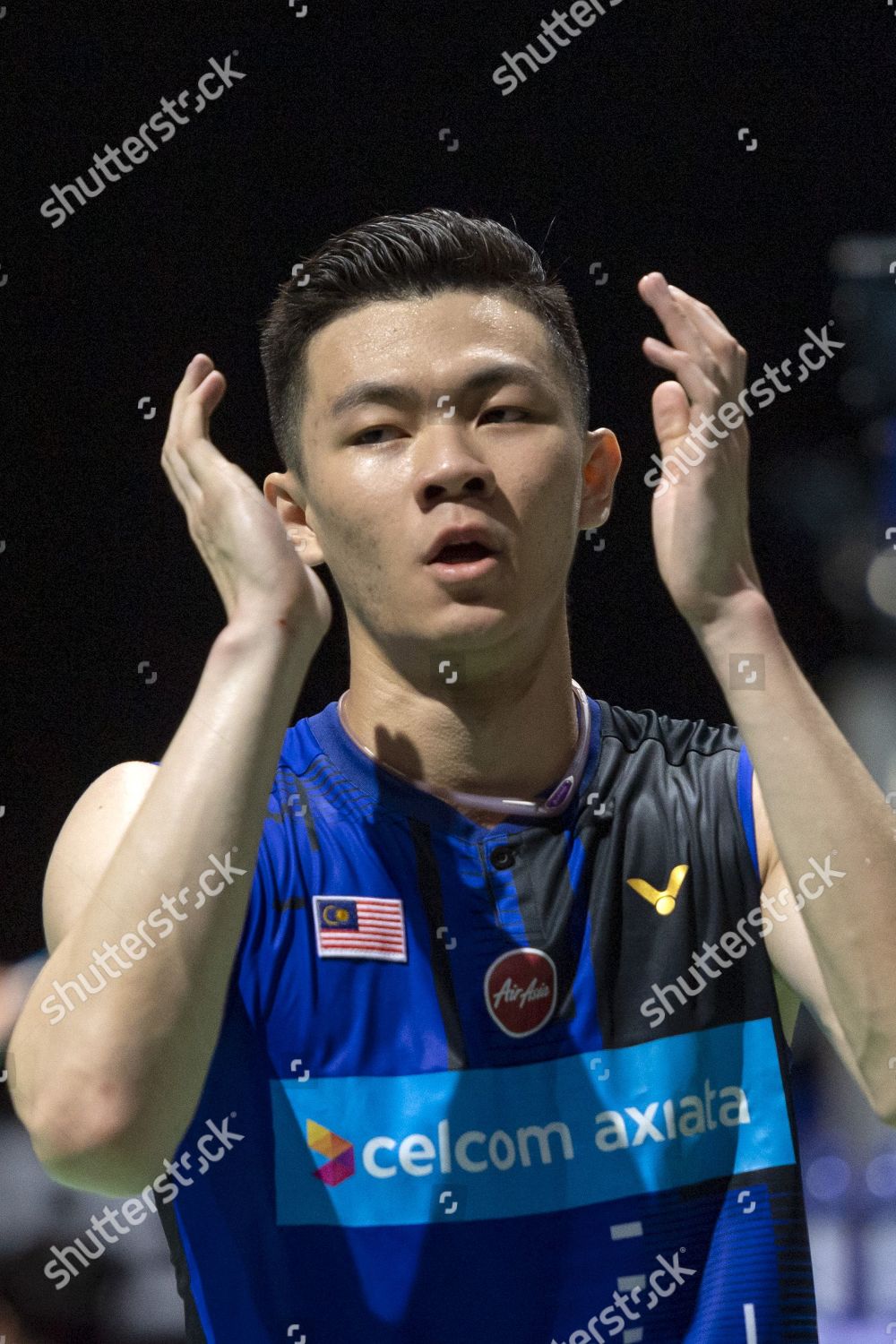 Malaysias Lee Zii Jia Cheers After Editorial Stock Photo