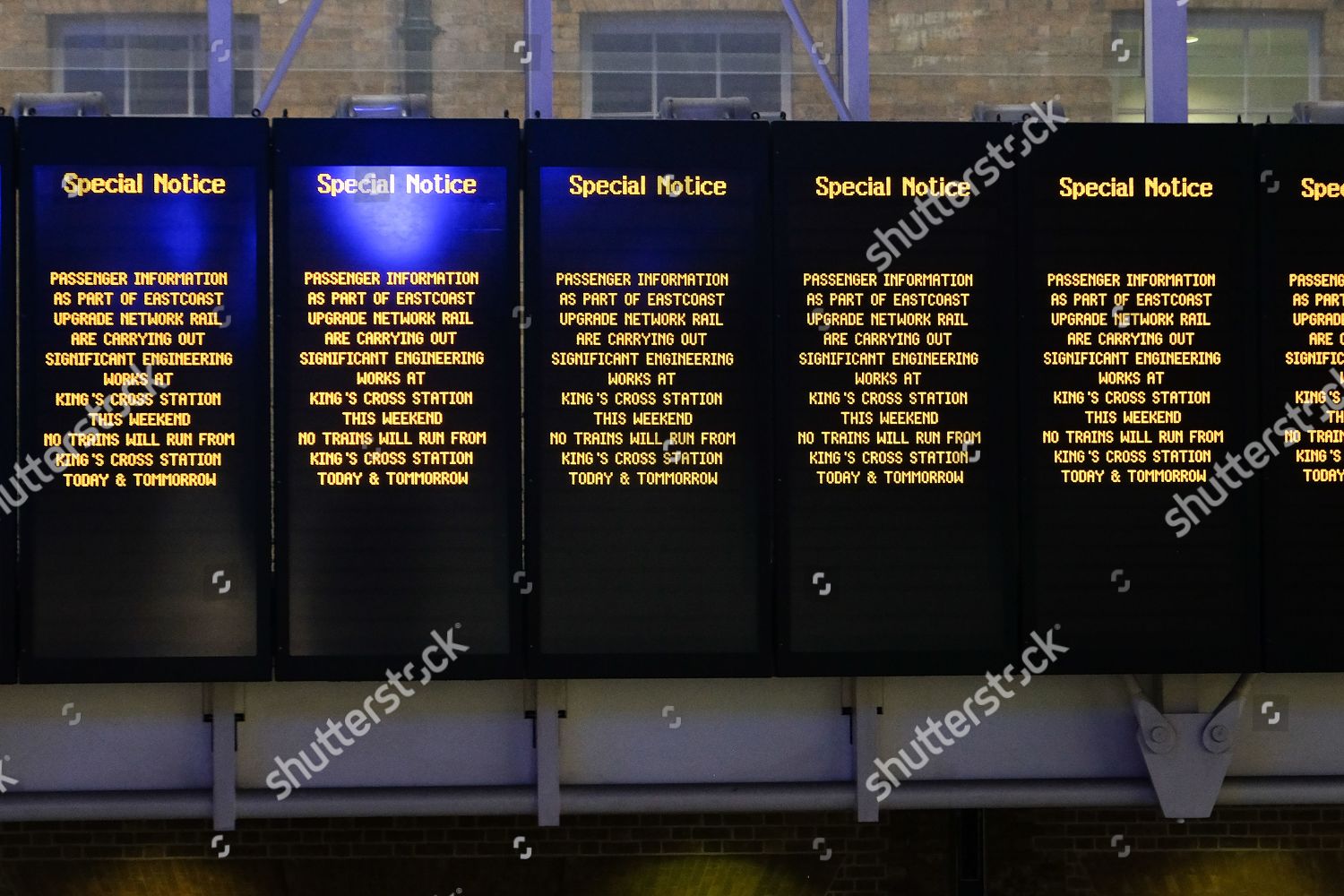 Kings Cross Railway Station Closed Bank Holiday Editorial Stock