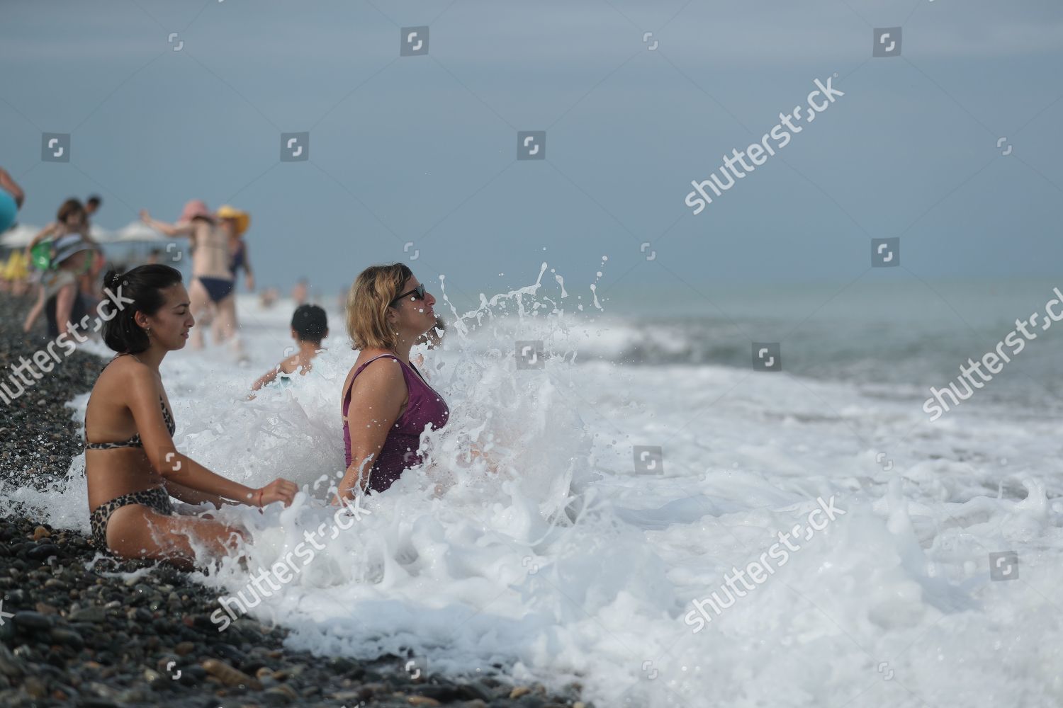 People Spend Hot Day On Beach Batumi Editorial Stock Photo Stock Image Shutterstock