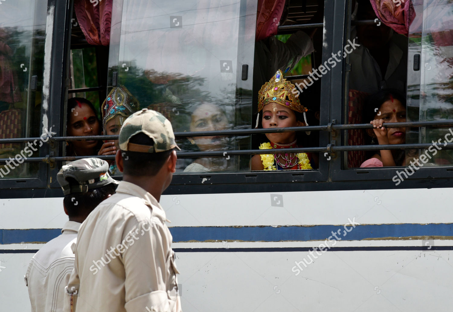 Little Children Dressed Lord Krishna Bus Editorial Stock Photo - Stock ...