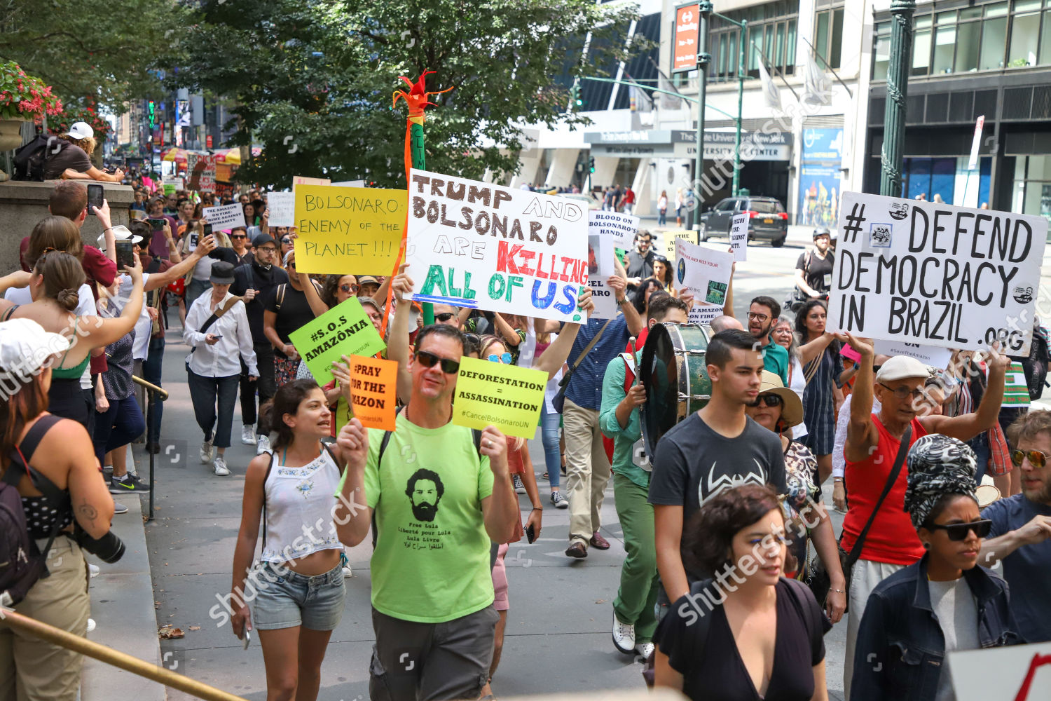 GROUP BRAZILIANS LIVING UNITED STATES PROTEST Editorial Stock Photo ...