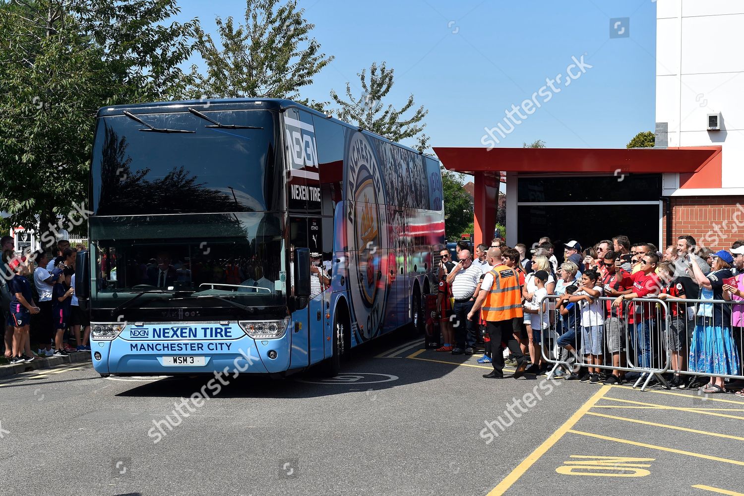 Manchester City Team Bus Arrives Vitality Editorial Stock Photo - Stock