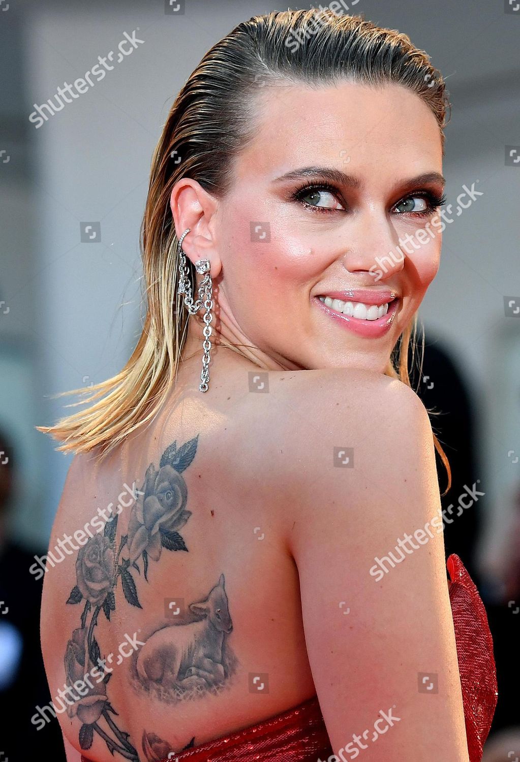 Scarlett Johansson Tattoos Back