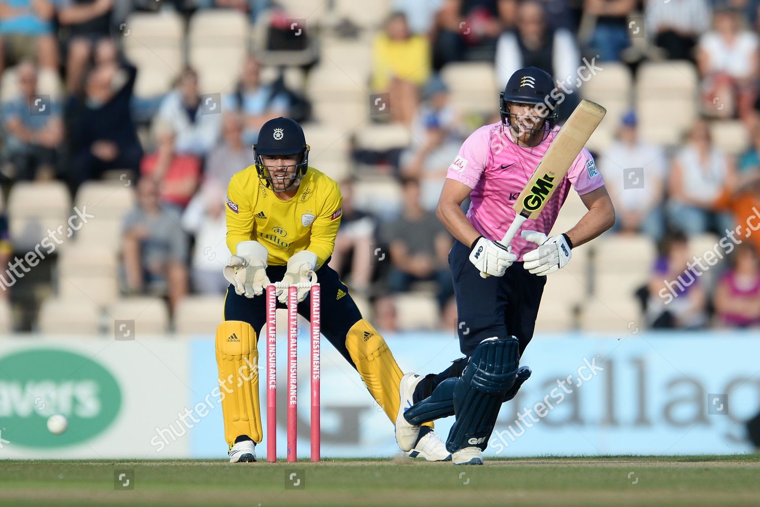 Dawid Malan Middlesex batting during Vitality T8 Editorial Stock ...