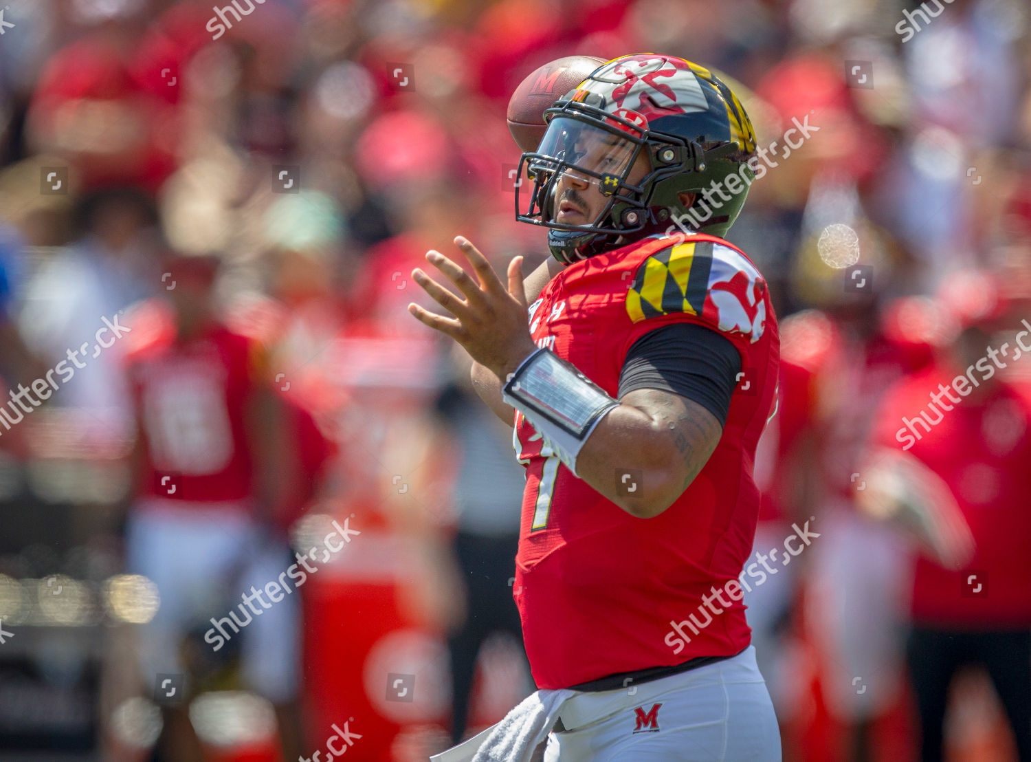 Maryland Terrapins Quarterback Josh Jackson 17 Fires