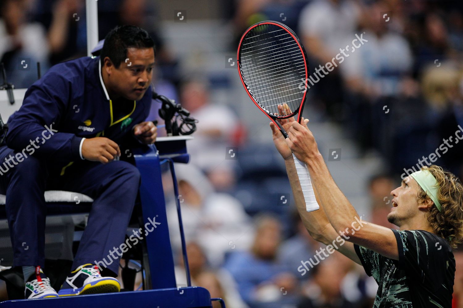 Alexander Zverev Germany Complains Chair Umpire James