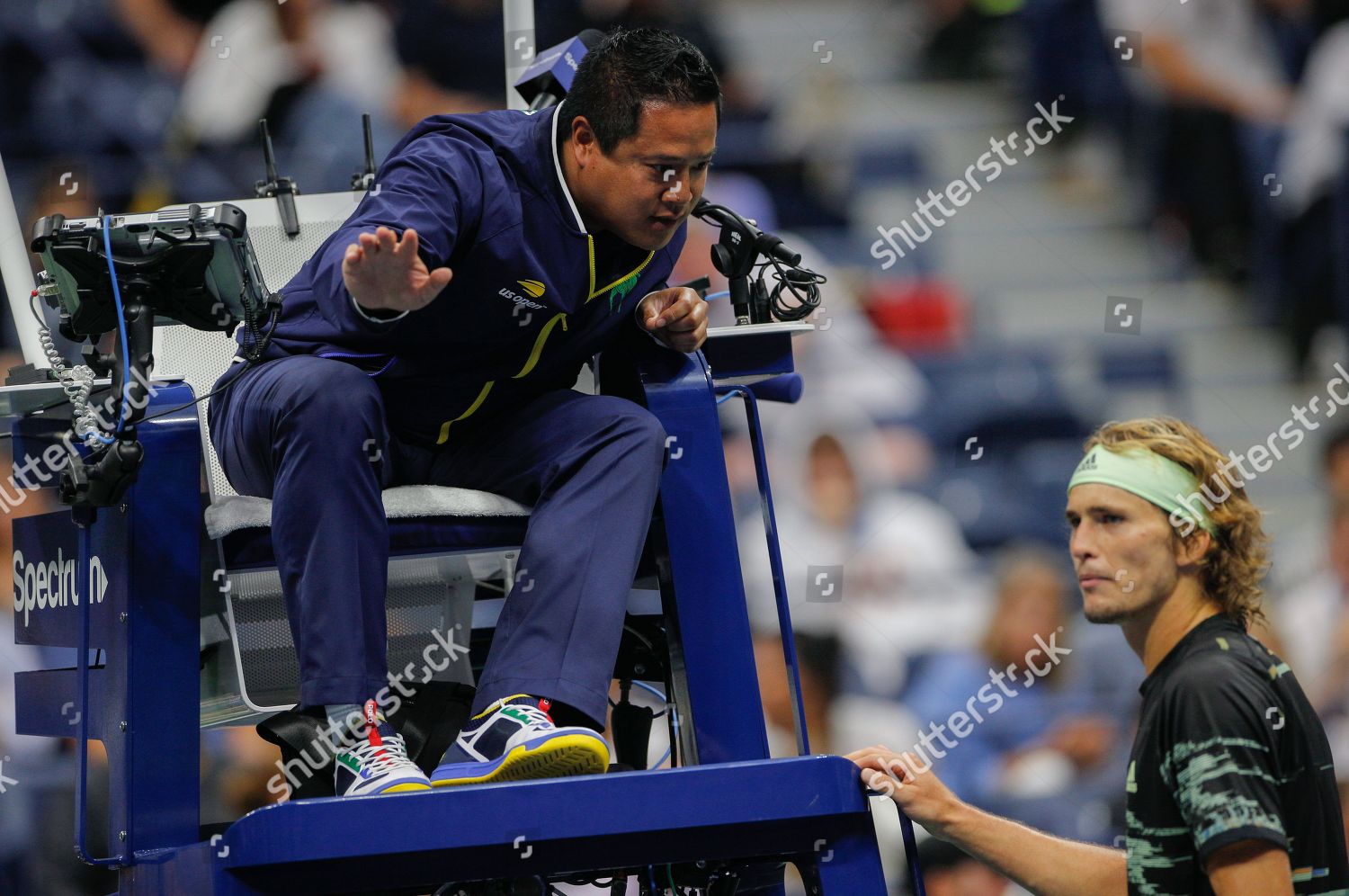 Alexander Zverev Germany Complains Chair Umpire James