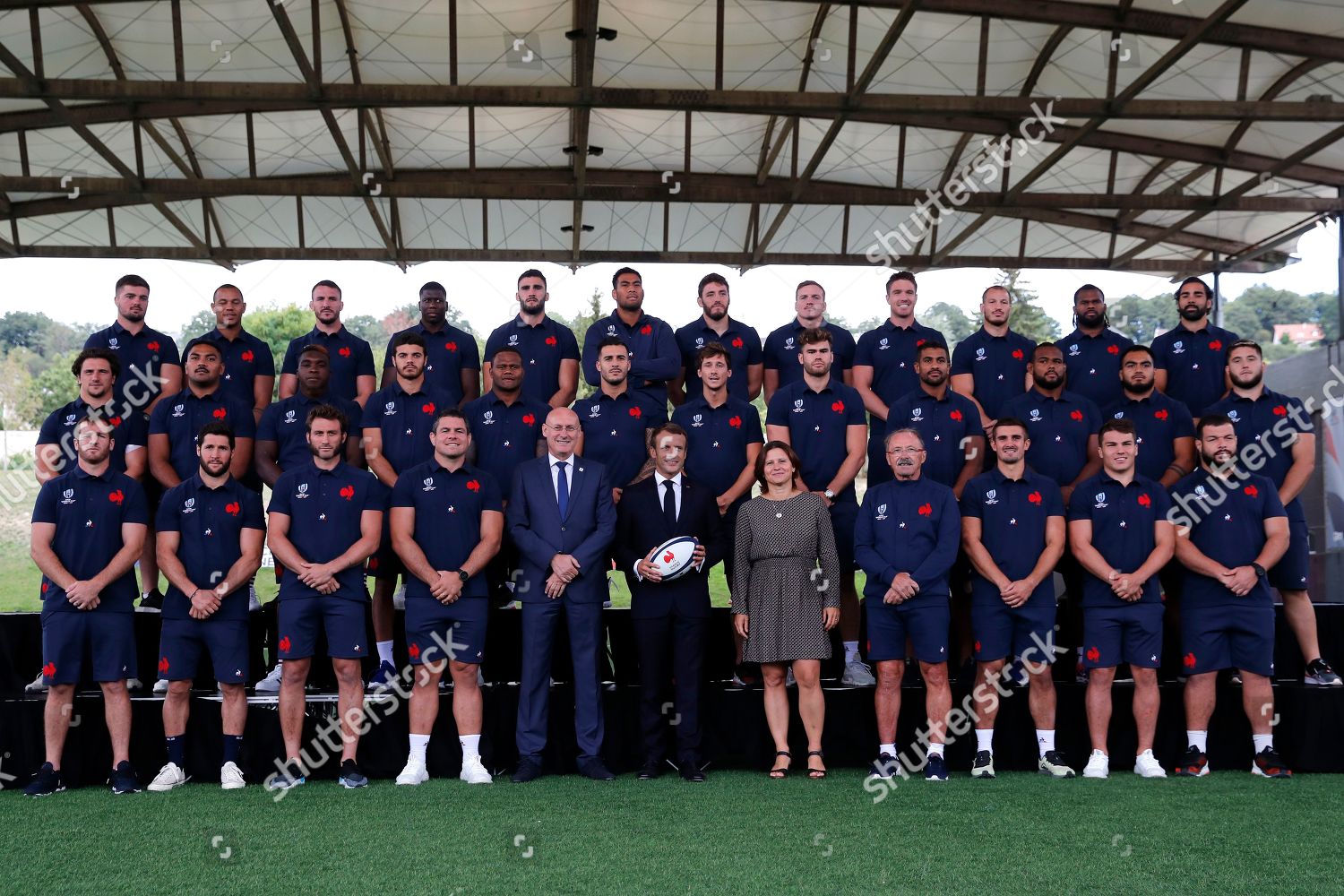 Frances President Emmanuel Macron C French Rugby Editorial Stock Photo Stock Image Shutterstock