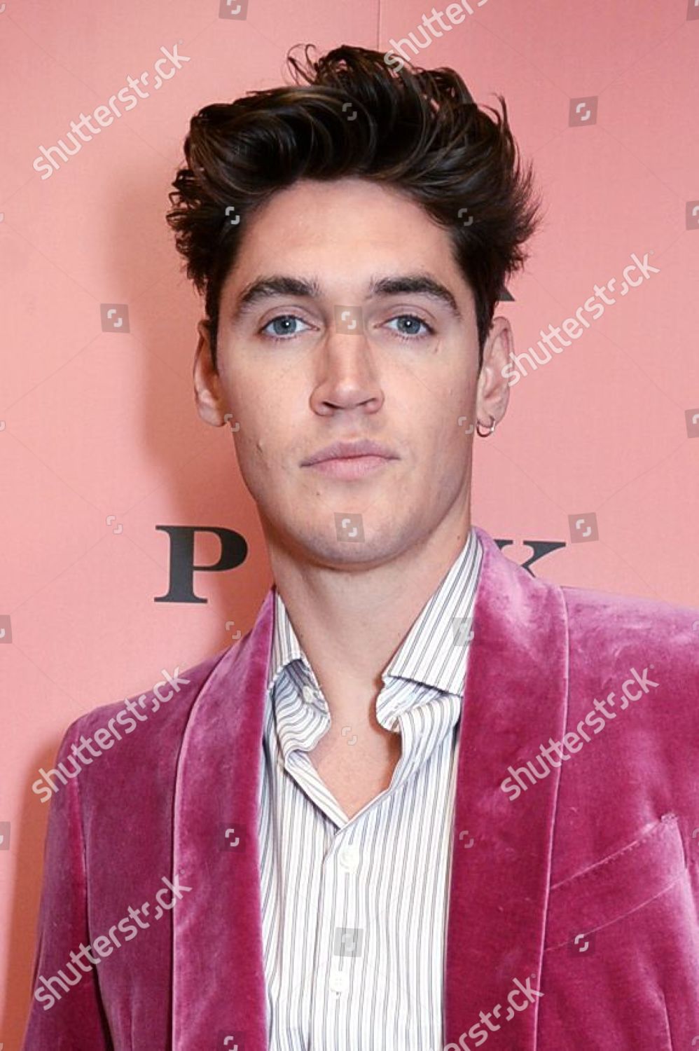 Isaac Carew Wearing Pink Shirtmaker Editorial Stock Photo - Stock Image