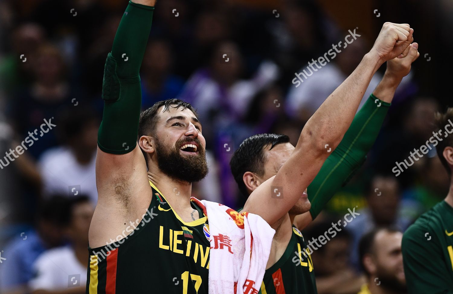 Jonas Valanciunas L Lithuania Cheers Team Editorial Stock Photo Stock