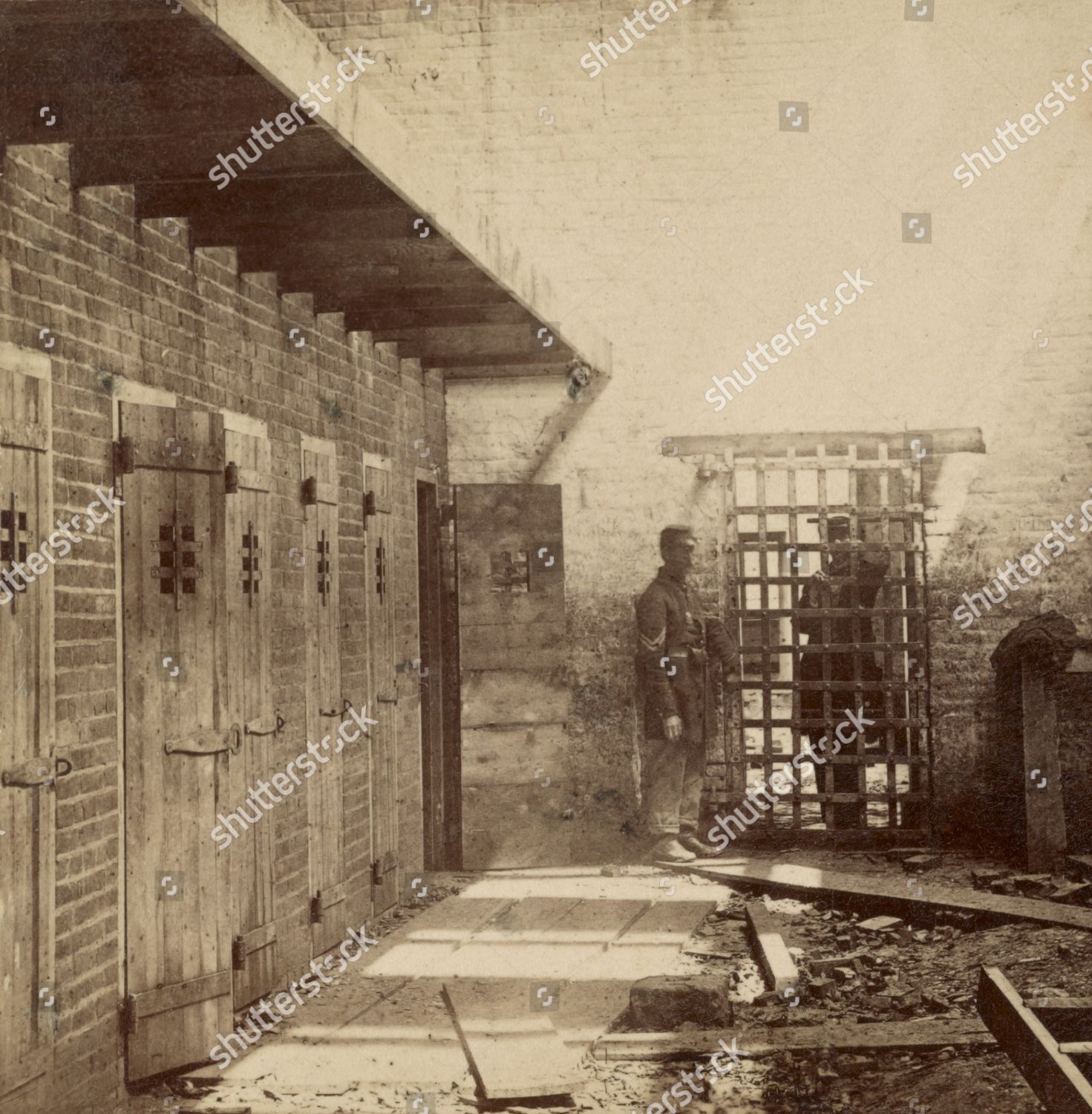 Civil War Union Soldiers Slaves Cell Editorial Stock Photo Stock