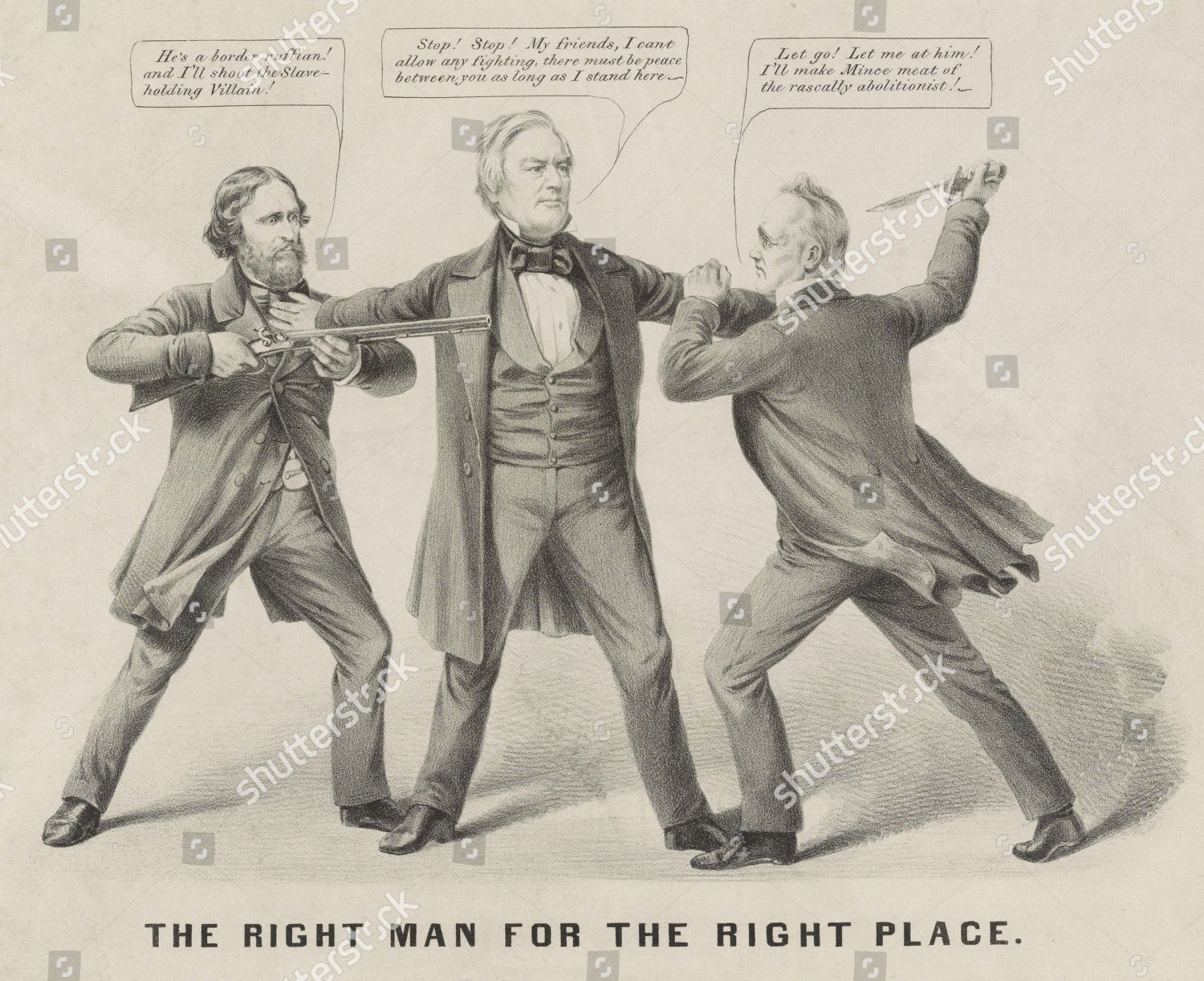 Political Cartoon About 1856 Presidential Election Editorial Stock ...