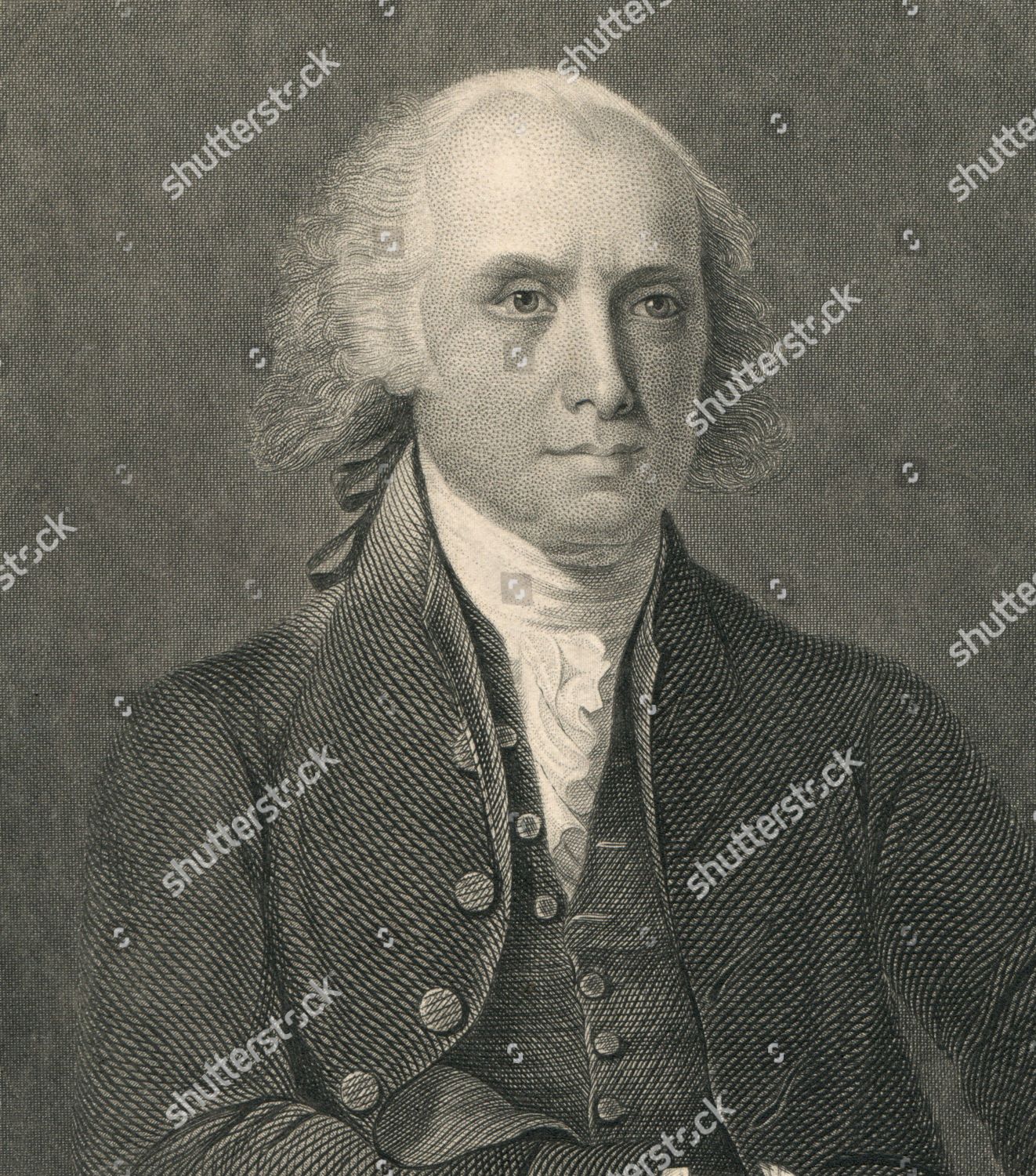 James Madison Portrait Engraving Based On Editorial Stock Photo - Stock ...