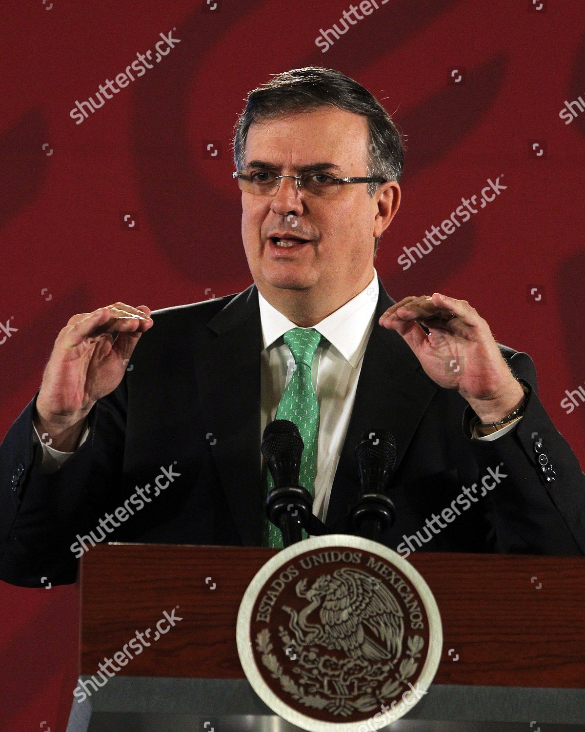 Mexican Chancellor Marcelo Ebrard Speaks During Press Editorial Stock Photo Stock Image Shutterstock
