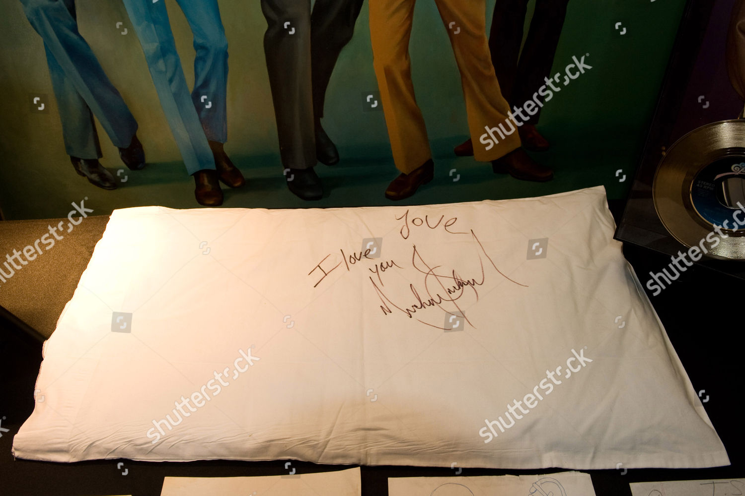Michael Jackson Signed Pillowcase Editorial Stock Photo Stock