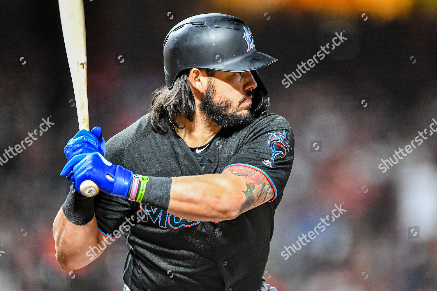 Miami Marlins Catcher Jorge Alfaro 38 Editorial Stock Photo