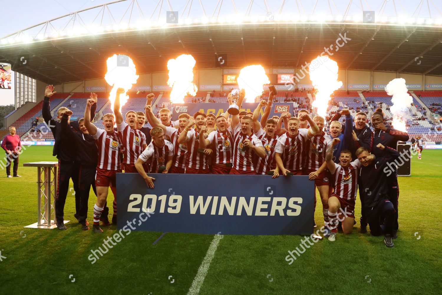 Wigan Warriors Celebrate Trophy Editorial Stock Photo - Stock Image ...