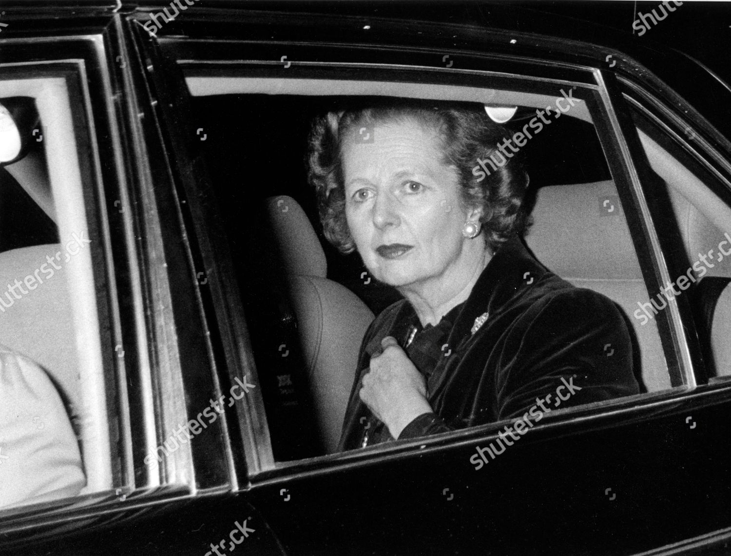 Prime Minister Margaret Thatcher Pictured Leaving Editorial Stock Photo   Shutterstock 1042098a 