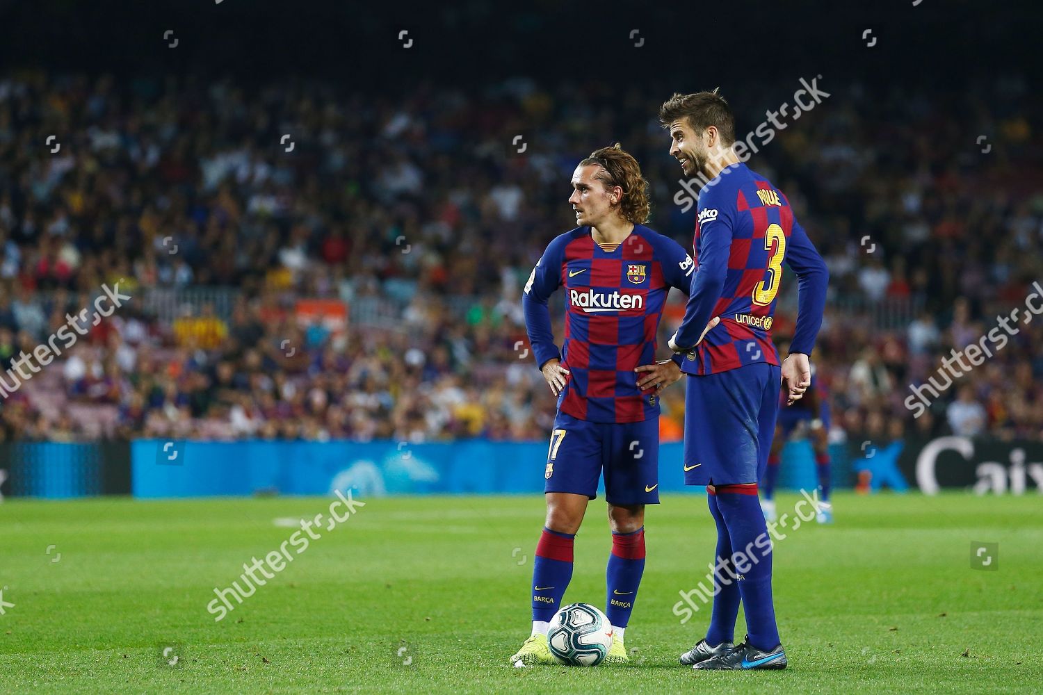 Lr Antoine Griezmann Gerard Pique Barcelona Editorial Stock Photo Stock Image Shutterstock