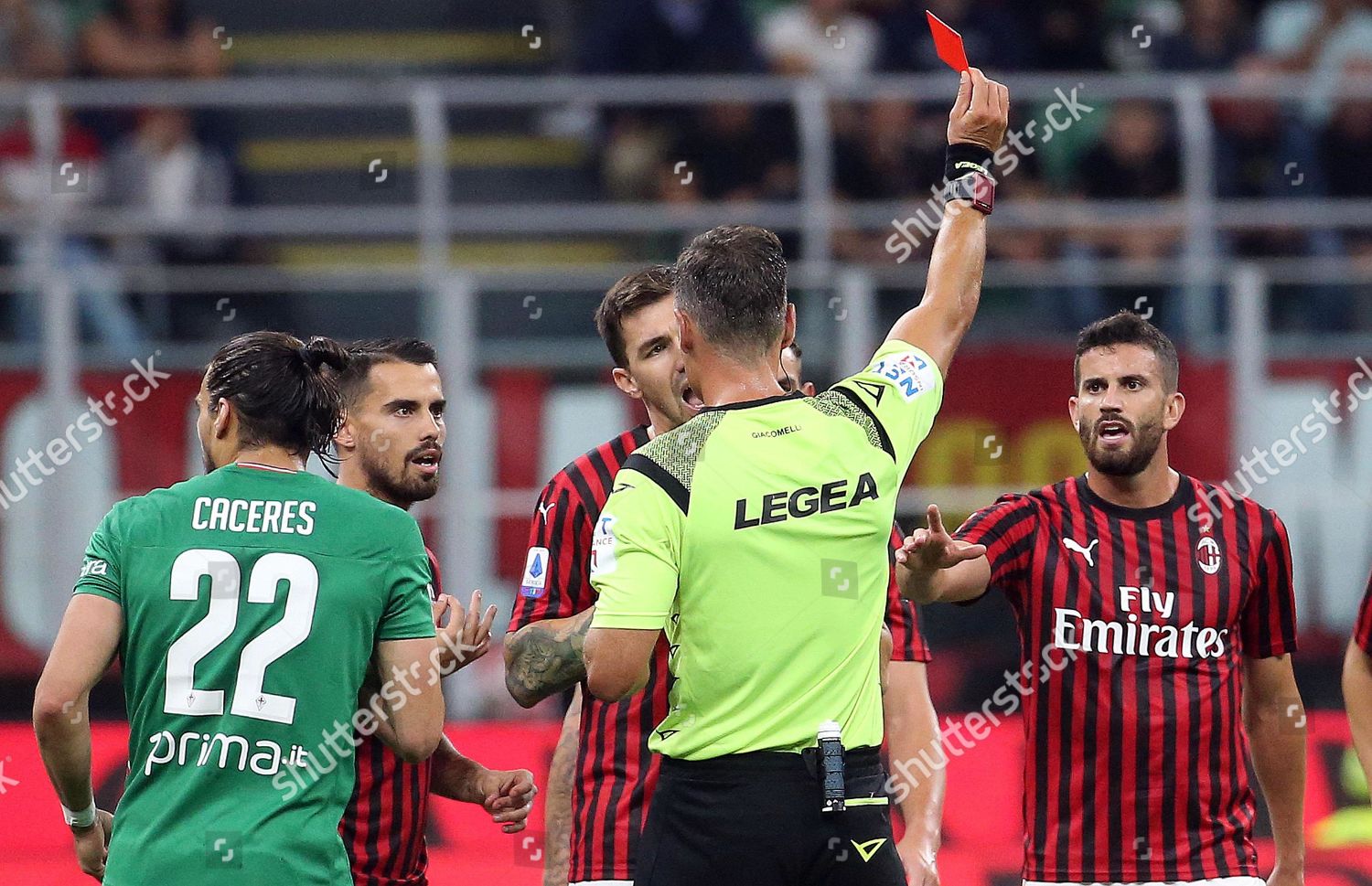 Referee Piero Giacomelli Shows Red Card Ac Editorial Stock Photo Stock Image Shutterstock