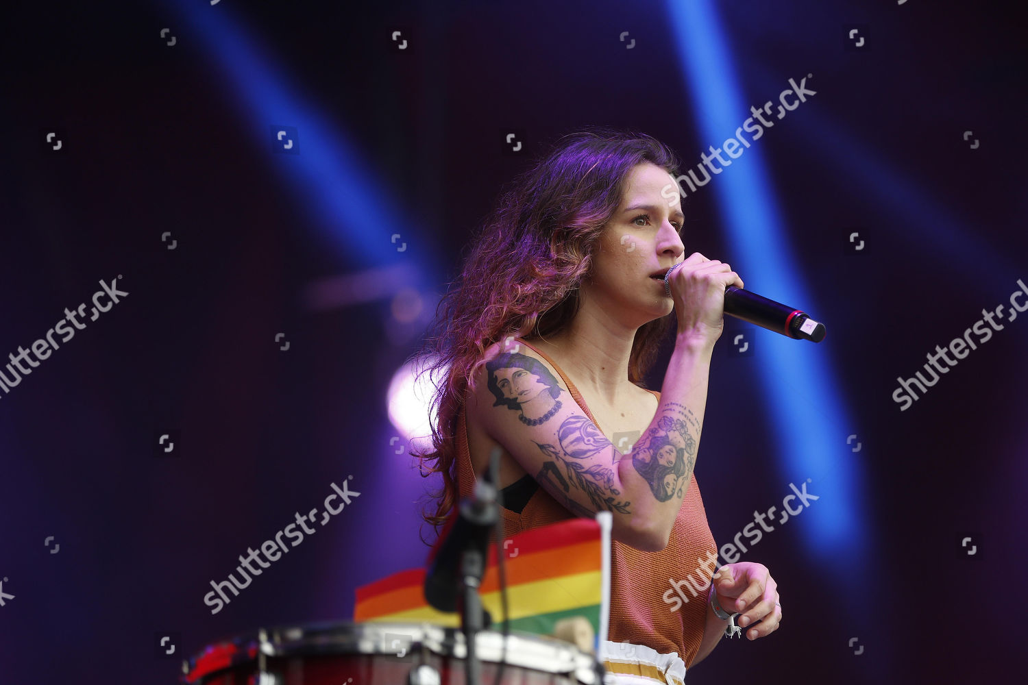 Brazilian Singer Natalia Noronha Rock Band Editorial Stock Photo ...