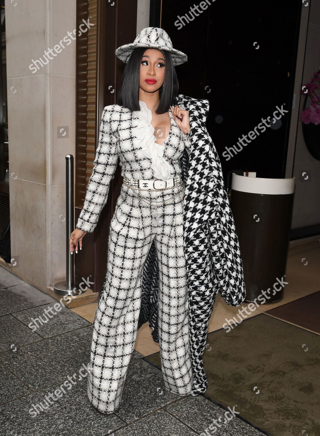 Cardi B Leaving Her Hotel Chanel Editorial Stock Photo - Stock Image